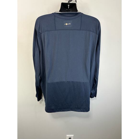 Carhartt Force 1/4 Zip Shirt Long Sleeve Navy Size XL Regular 100414 - Picture 9 of 9